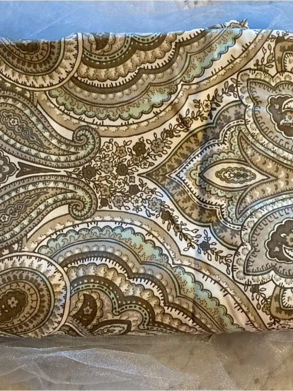Paisley Print Fabric Shower Curtain